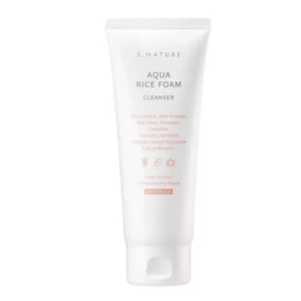 S.NATURE Aqua Rice Foam Cleanser - 160ml — Facial Cleansing Brushes