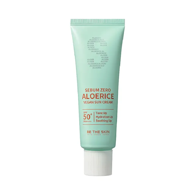 be the skin Sebum Zero Aloerice Crème Solaire Végane 50ml SPF 50+ — Appareils de soins de la peau