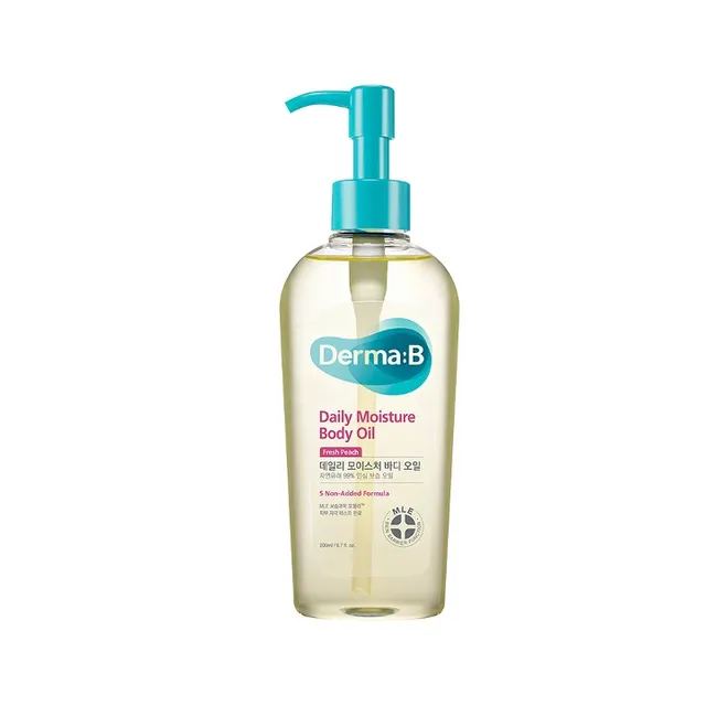 Huile Corporelle Hydratante Quotidienne Derma:B 200ml Pêche Fraîche — Appareils de soins de la peau