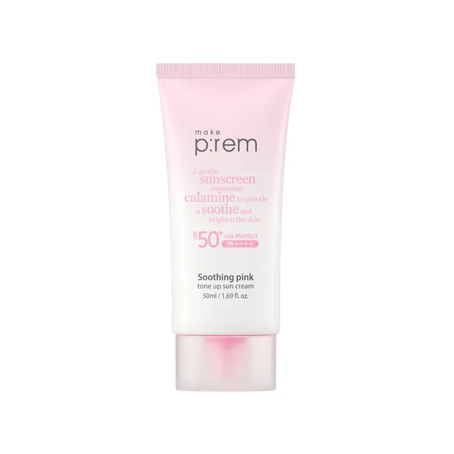 Crème Solaire Apaisante Rose Tonifiant make p:rem 50ml SPF50+ — Appareils de soins de la peau