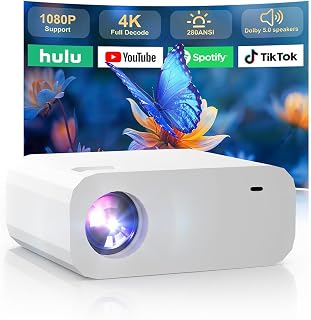 Mini Portable Smart Projector Android 13 WiFi 1080P 4K