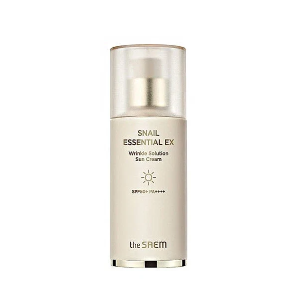 Crème Solaire Anti-Rides Snail Essential EX THE SAEM SPF50+ — Appareils de soins de la peau