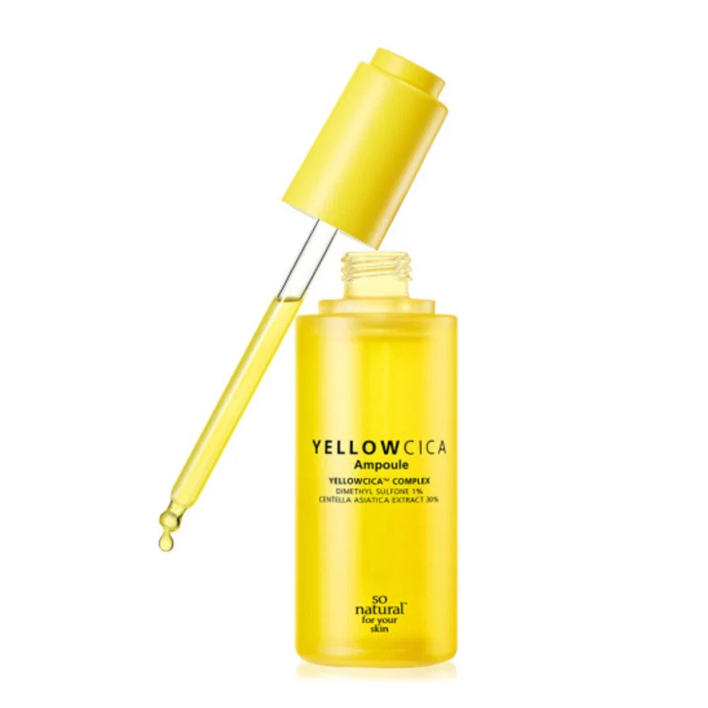 Ampoule Cica Jaune SO Natural 50ml pour Peau Sujette à l'Acné — Appareils de soins de la peau