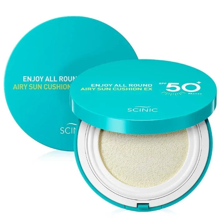 SCINIC Enjoy All Round Airy Sun Cushion EX SPF50+ PA++++ 25g — Appareils de soins de la peau