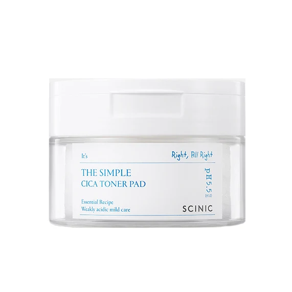 SCINIC Le Simple Cica Tampon Tonique 120g (60 tampons) — Appareils de soins de la peau