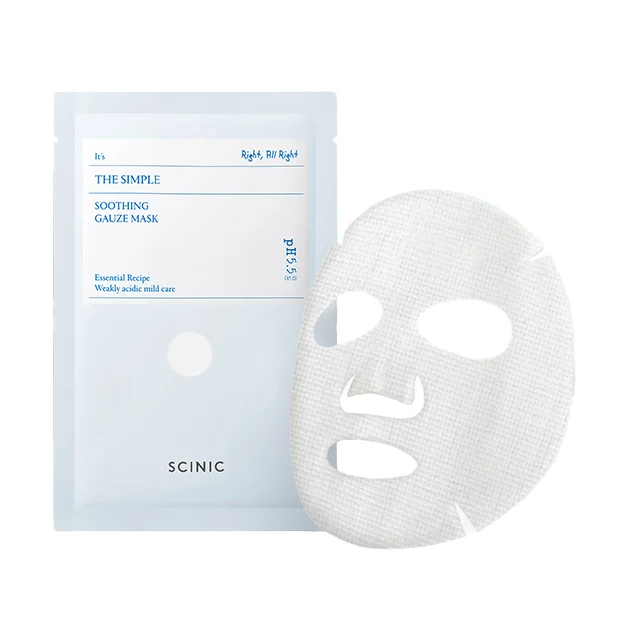 SCINIC Le Masque de Gaze Apaisant Simple 25ml - 5pcs — Appareils de soins de la peau