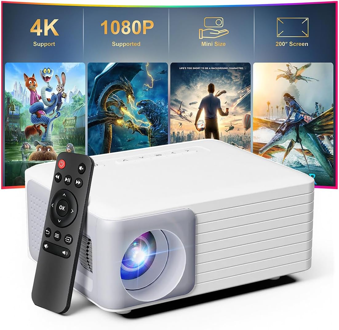 Mini Portable Projector Full HD 1080P 4K Support — Portable Projector