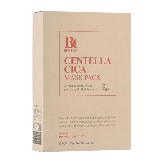 Benton Centella Cica Masque Pack - 10 Feuilles (23g Chacune)