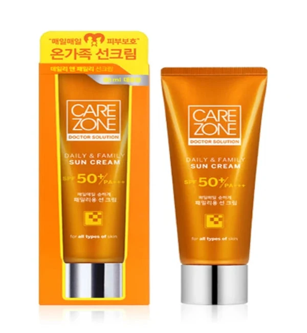 Crème solaire quotidienne et familiale CAREZONE 80ml SPF50+ PA+++ — Appareils de soins de la peau