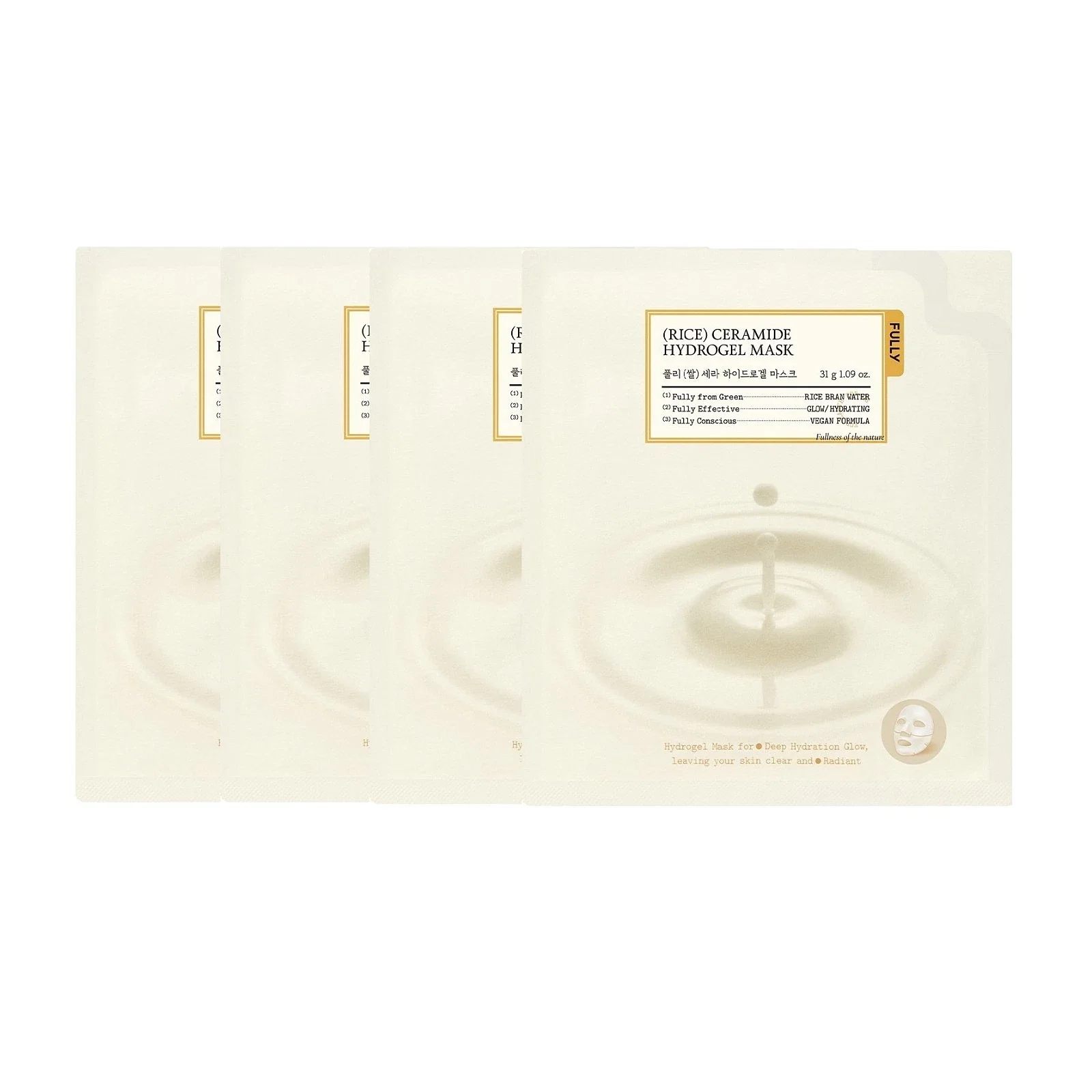 Fully Rice Ceramide Hydrogel Mask - 4 Sheets — Skincare Devices