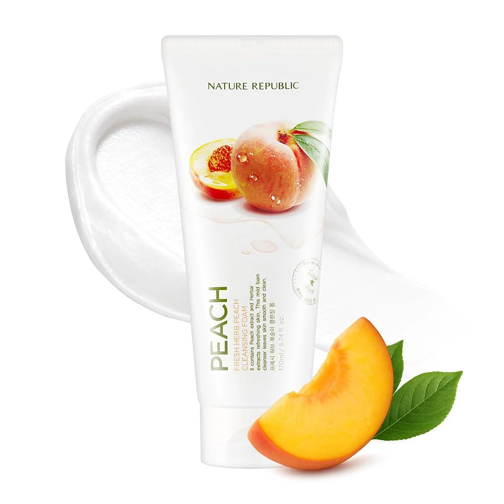 Nature Republic Mousse Nettoyante Pêche Fresh Herb 170ml — Nettoyants visage
