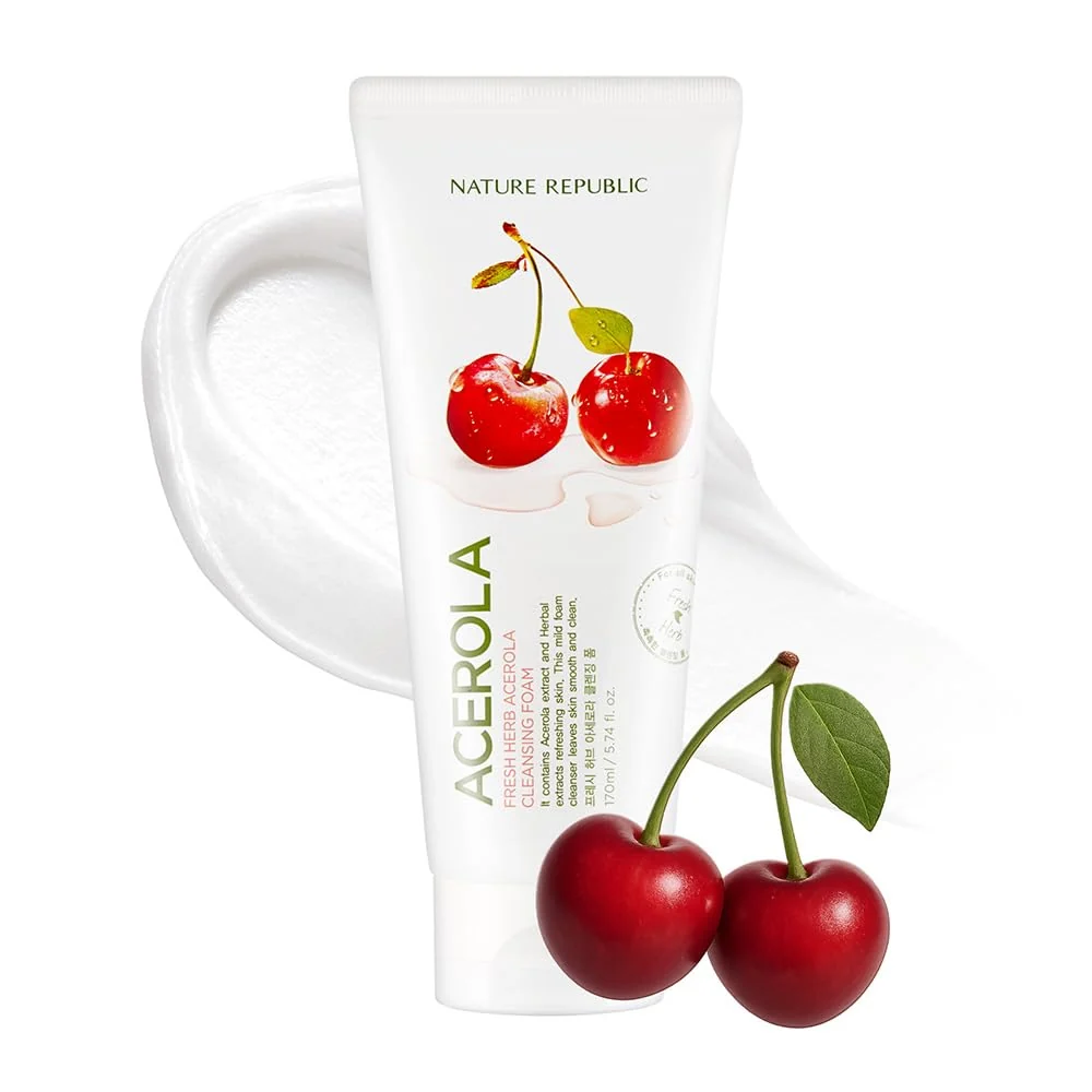 Nature Republic Fresh Herb Acerola Cleansing Foam 170ml — Facial Cleansing Brushes