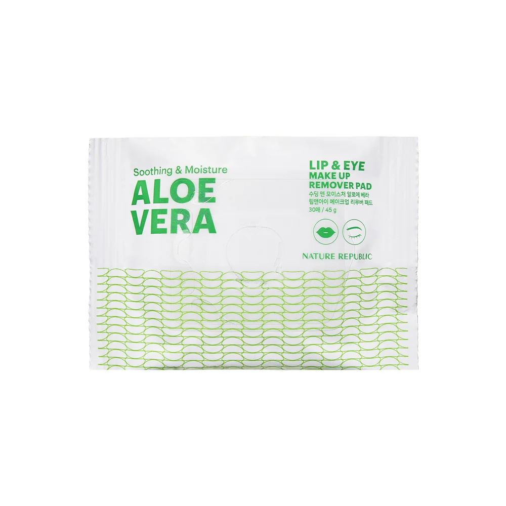 Nature Republic Soothing & Moisture Aloe Vera Lip & Eye Makeup Remover Pads