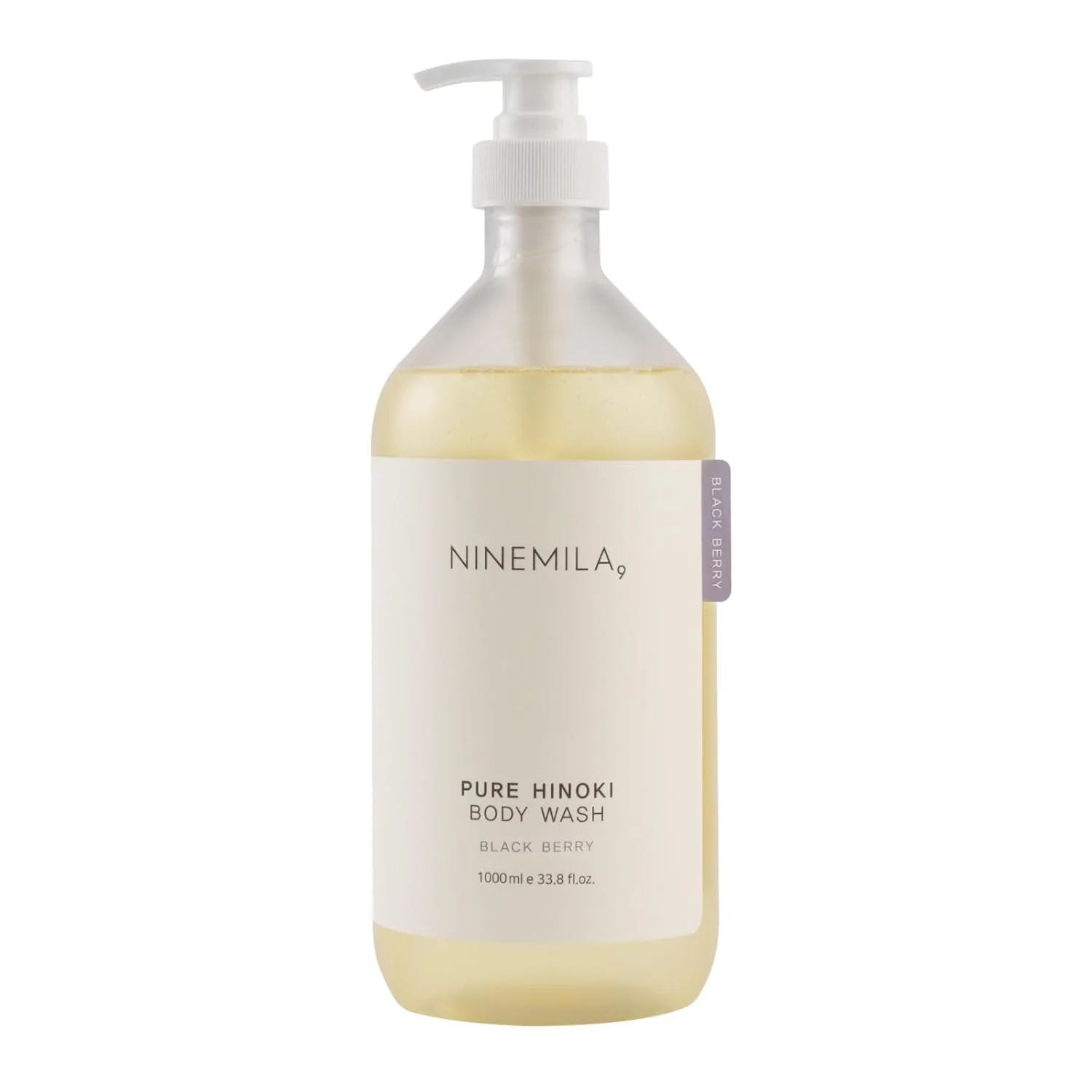 NINEMILA Pure Hinoki Gel Douche avec Baies Noires 1000ml — Gommage Corps