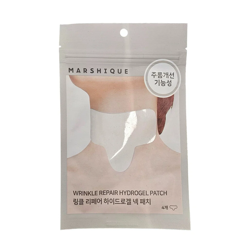 Marshique Hydrogel Neck Patch for Wrinkle Repair - 1 Pack (4 Pcs) — Skincare Devices