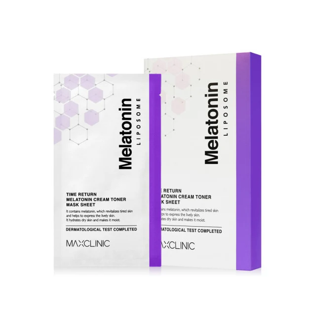 Masque de toner crème à la mélatonine MAXCLINIC Time Return 27ml x 5 — Appareils de soins de la peau