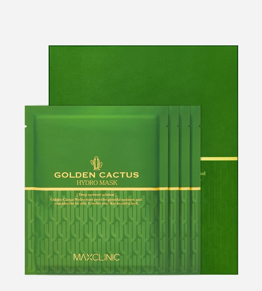 MAXCLINIC Masque Hydro Golden Cactus 25ml - Paquet de 4 — Appareils de soins de la peau