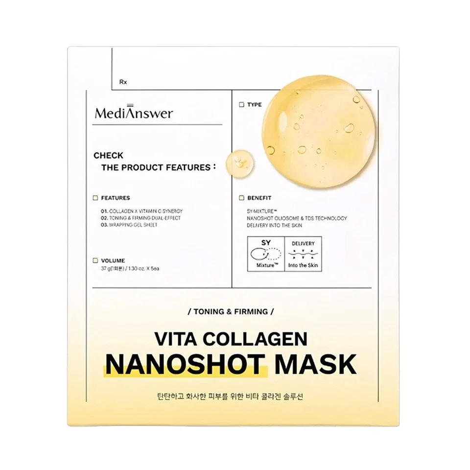Masque Nanoshot Vita Collagen MEDIANSWER 37g x 5 — Appareils de soins de la peau