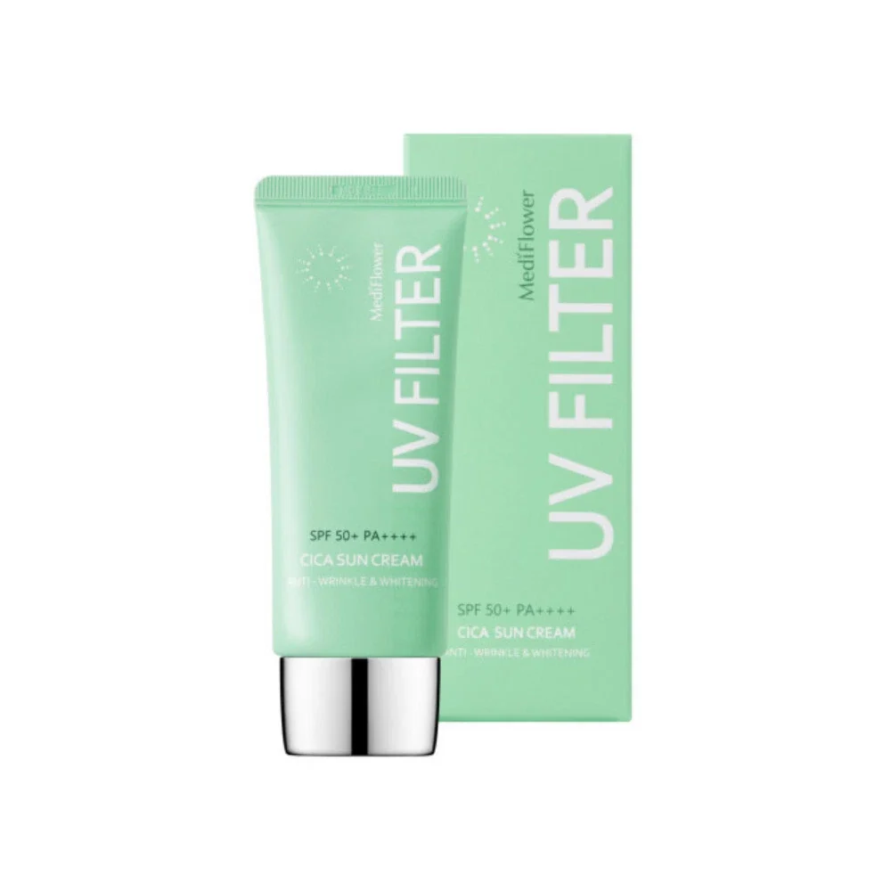 Crème Solaire Cica MediFlower avec Filtre UV SPF50+ PA++++ 50ml — Appareils de soins de la peau