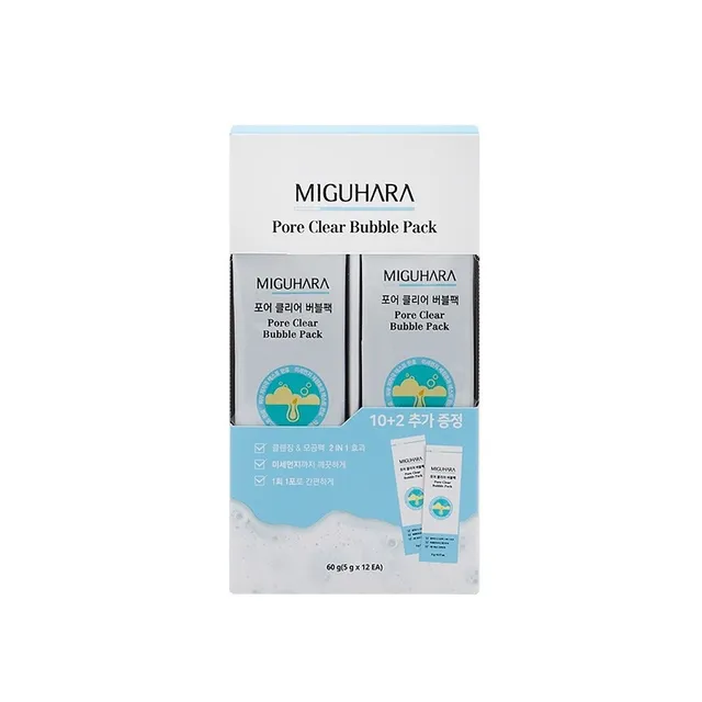 MIGUHARA Masque Bulles Purifiant Pores 5g x 12 Sachets — Appareils de soins de la peau