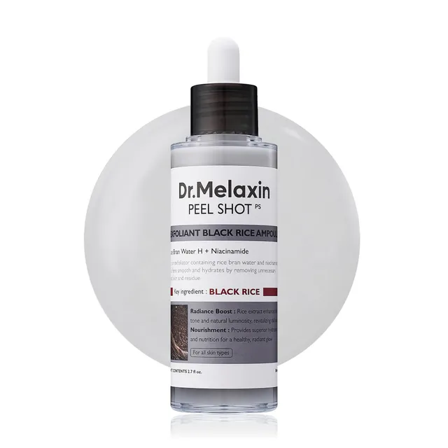 Dr.Melaxin Ampoule Exfoliante Peel Shot Riz Noir 80ml — Appareils de soins de la peau
