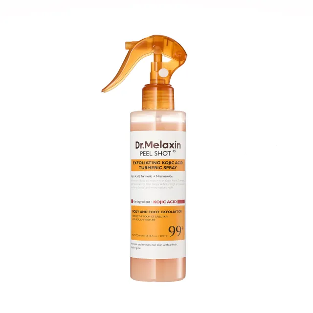 Spray Exfoliant Dr.Melaxin Peel Shot avec Acide Kojique et Curcuma — Appareils de soins de la peau