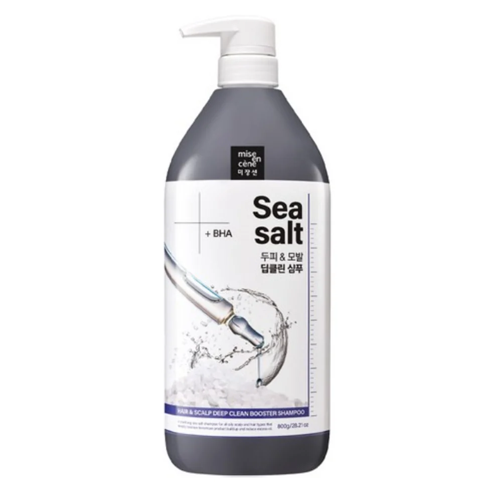 MISE EN SCENE Shampooing Booster Cheveux & Cuir Chevelu 800ml - Sel de Mer — Shampooings