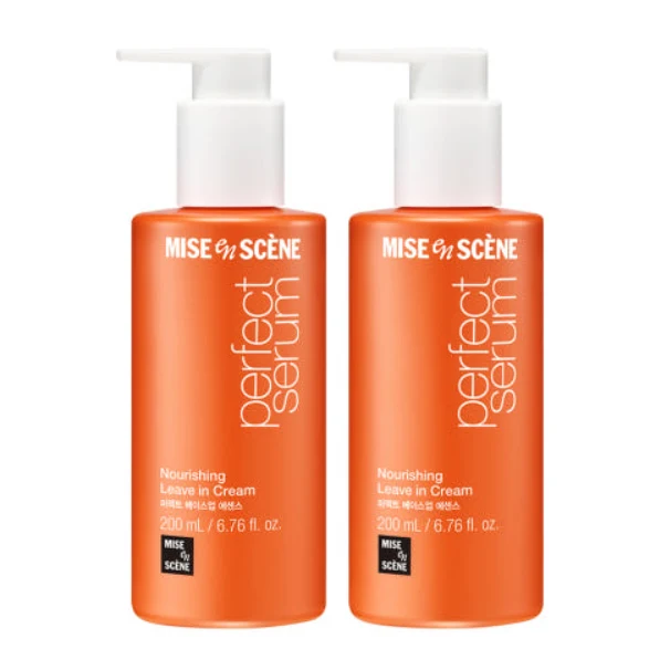 MISE EN SCENE Crème Nourrissante Sans Rinçage Perfect Serum 200ml x 2 — Outils de coiffure