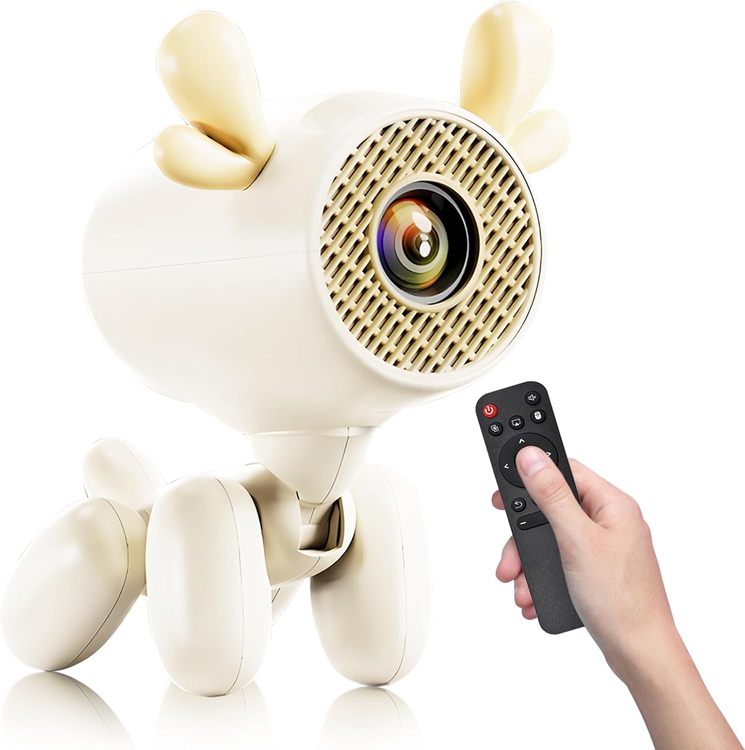 Projecteur Portable Cartoon Dog 1080P Full HD WiFi6 — Projecteur portatif