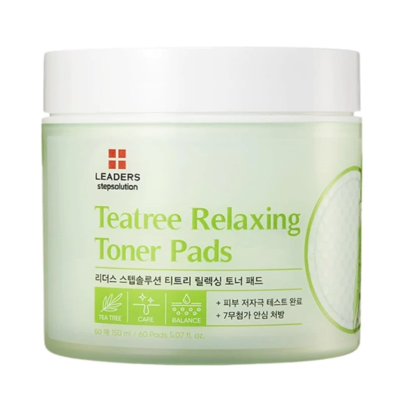 LEADERS Tampons Tonifiants Relaxants Teatree 150ml - 60 Tampons