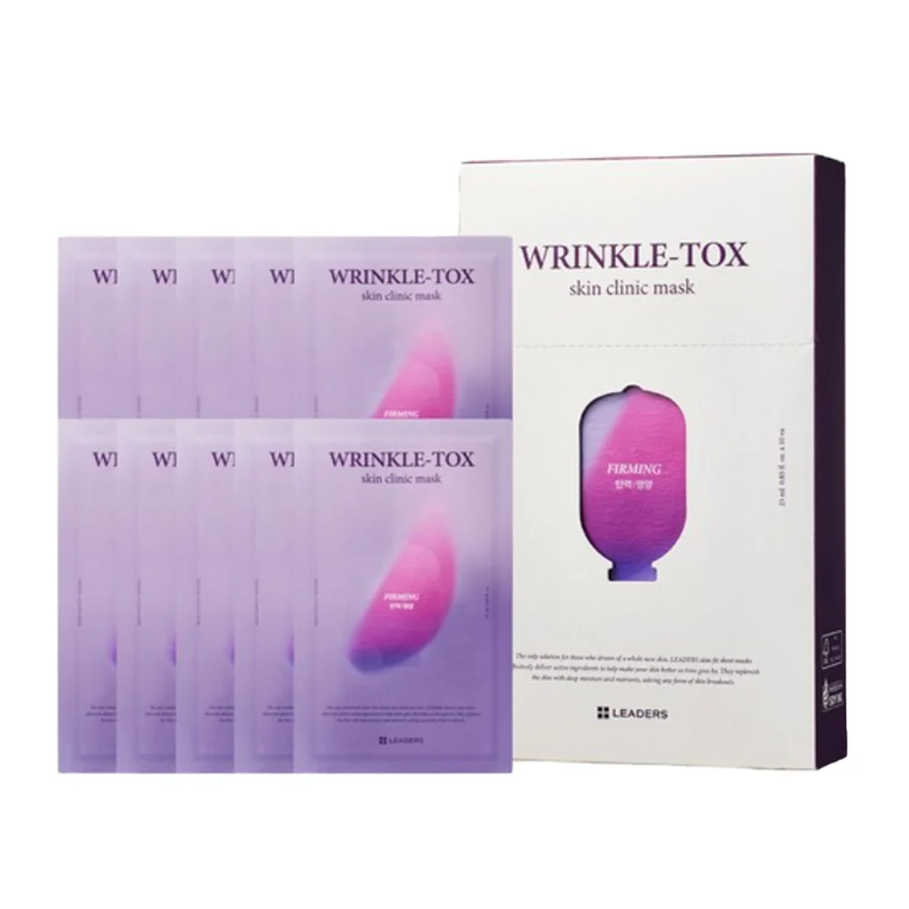 LEADERS Wrinkle Tox Skin Clinic Mask 25ml - 10 Pieces — Skincare Devices