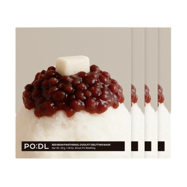 Masque Gelfting Coolfit PO:DL à l'extrait de haricot rouge et panthénol 33g - 4 pièces — Appareils de soins de la peau