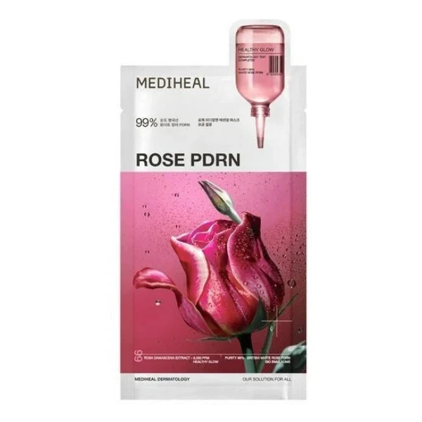 Masque en Feuille Essentiel Rose PDRN MEDIHEAL 24ml x 10 — Appareils de soins de la peau