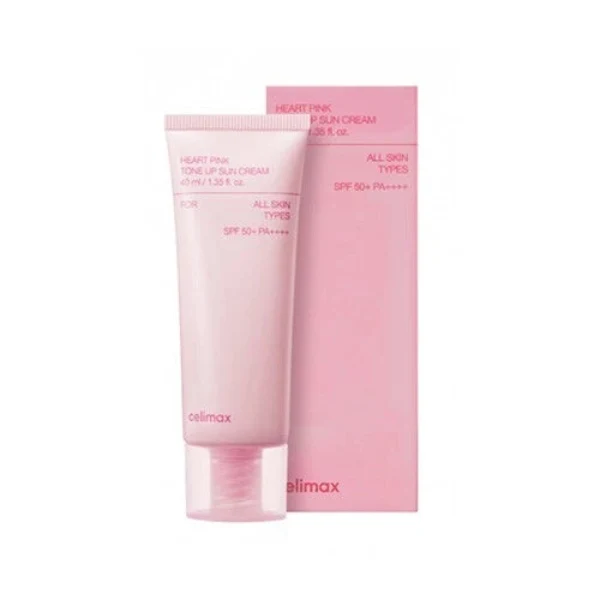 Crème Solaire Tonifiante Rose Cœur Celimax 40ml SPF50+ PA++++ — Appareils de soins de la peau