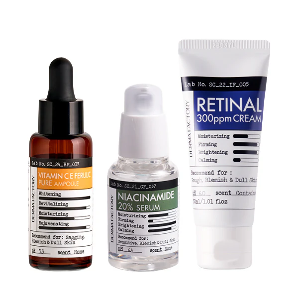 Ensemble de routine Vitamin CBA de Derma Factory pour les préoccupations cutanées — Suppléments de bien-être
