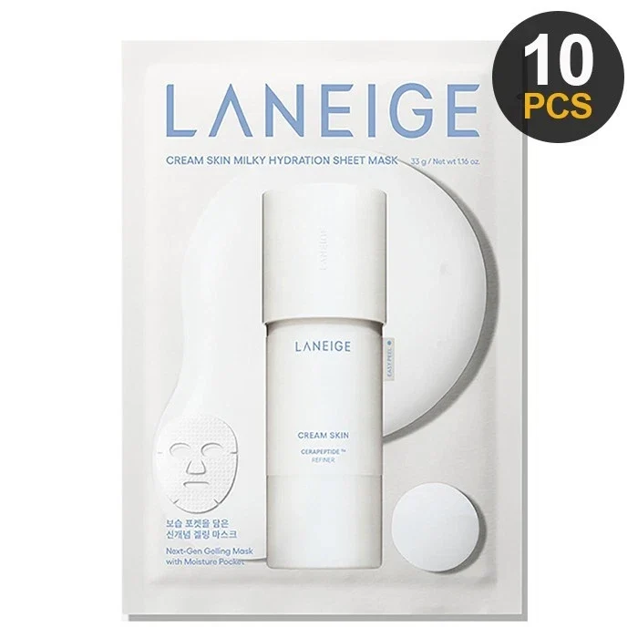 Masque en Tissu Hydratation Lactée Laneige 33g x 10 — Appareils de soins de la peau