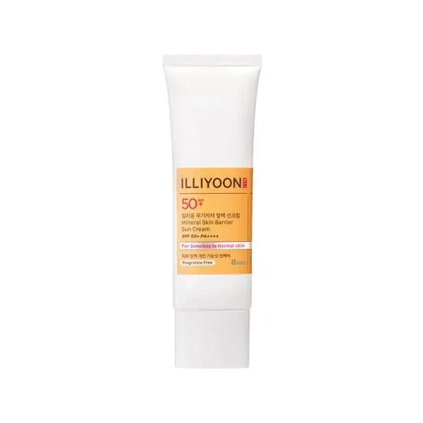 Crème Solaire Minérale Illiyoon Skin Barrier 50ml SPF50+ PA++++ — Appareils de soins de la peau