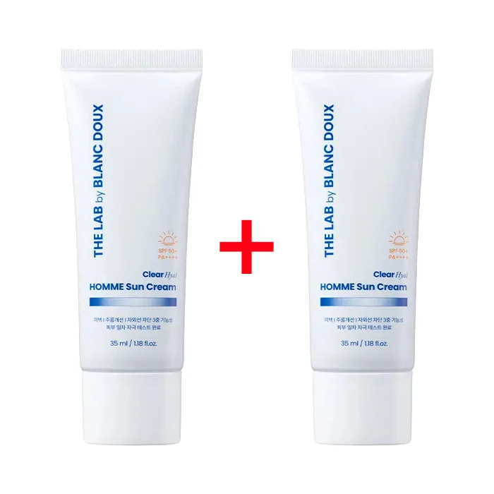 THE LAB by BLANC DOUX Clear Hyal Homme Sun Cream 35ml x 2 (SPF50+ PA++++ )