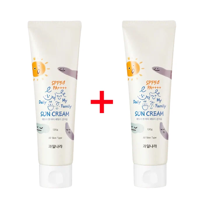 Kwailnara Daily & Family Sun Cream 120g x 2 (SPF50+ PA++++ ) — Skincare Devices
