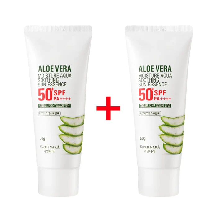 Kwailnara Aloe Vera Moisture Aqua Soothing Sun Essence 50g x 2 — Appareils de soins de la peau