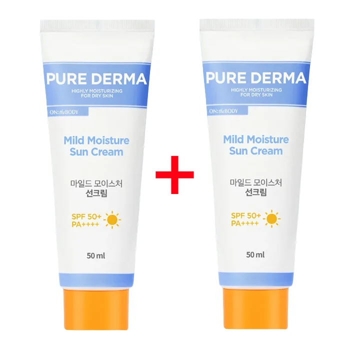 ON THE BODY Pure Derma Crème Solaire Hydratante Douce 50ml x 2 (SPF50+ PA++++ ) — Appareils de soins de la peau