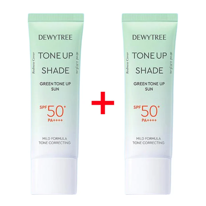 DEWYTREE Tone Up Shade Green Tone Up Sun 40ml x 2 (SPF50+ PA++++ ) — Skincare Devices
