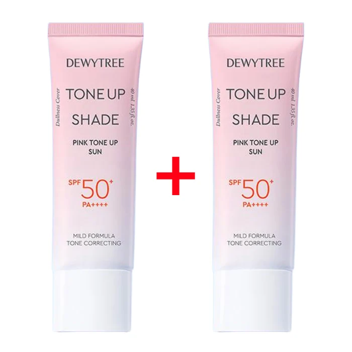 DEWYTREE Crème Solaire Tone Up Shade Pink 40ml x 2 (SPF50+ PA++++ ) — Appareils de soins de la peau