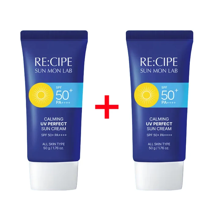 RE:CIPE SUN MON LAB Crème Solaire Apaisante Parfaite 50g x 2 — Appareils de soins de la peau