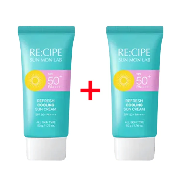 RE:CIPE SUN MON LAB Refresh Cooling Sun Cream 50g x 2 (SPF50+ PA++++ ) — Skincare Devices