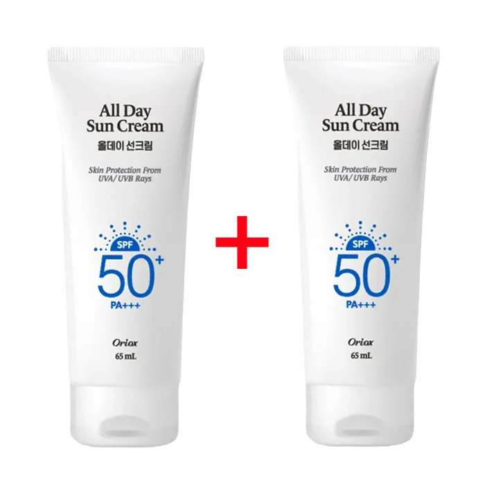 ORIOX Crème Solaire Tout au Long de la Journée 65ml x 2 (SPF50+, PA+++) — Appareils de soins de la peau