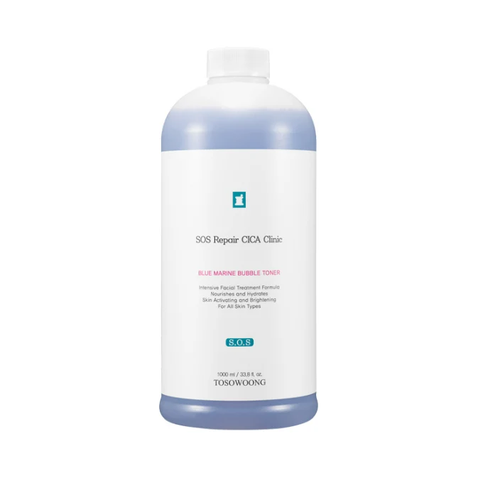 Tosowoong SOS Repair Cica Clinic Blue Marine Bubble Toner 1000ml — Skincare Devices