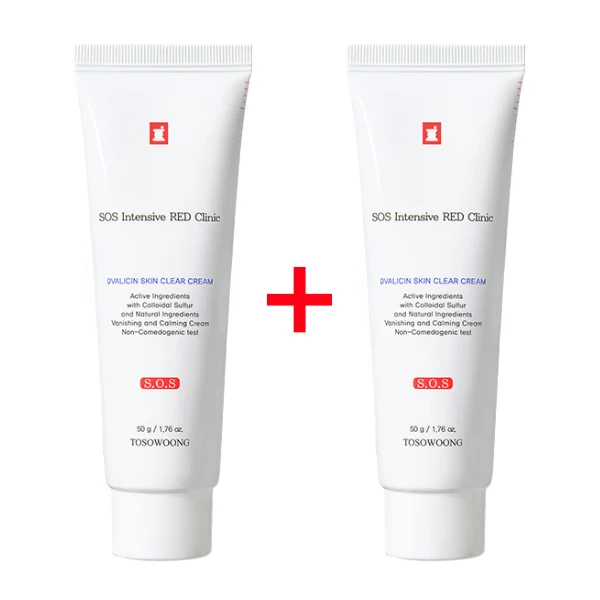 Crème hydratante intensive SOS RED Clinic Ovalicin de TOSOWOONG 50g — Appareils de soins de la peau