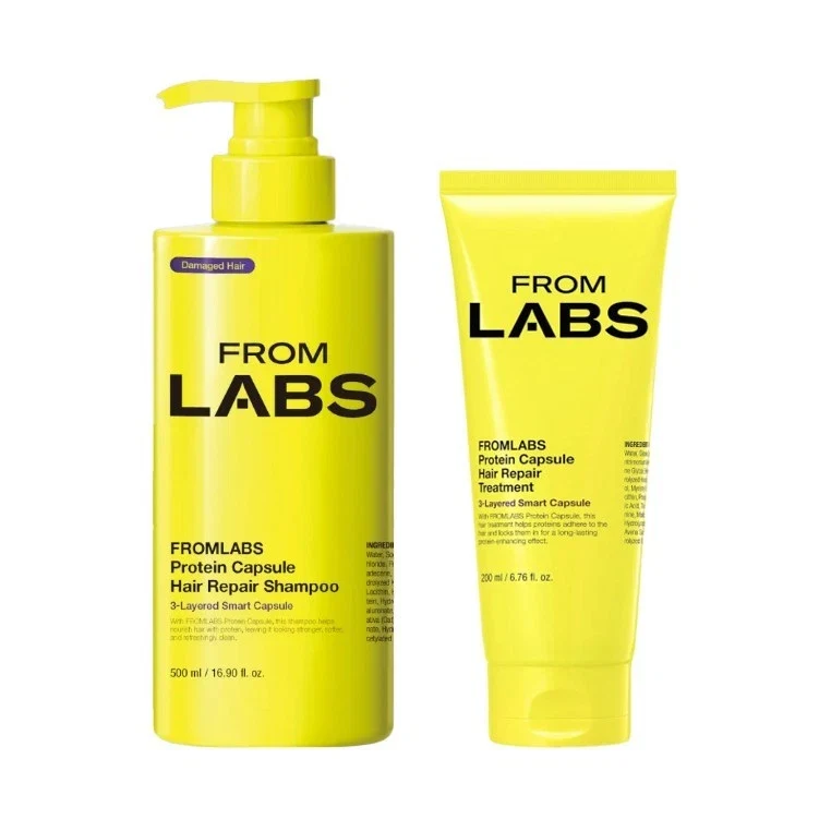 Ensemble de Réparation Capillaire en Capsules de Protéines Fromlabs - Shampooing 500ml & Traitement 200ml — Appareils pour la croissance des cheveux et du cuir 