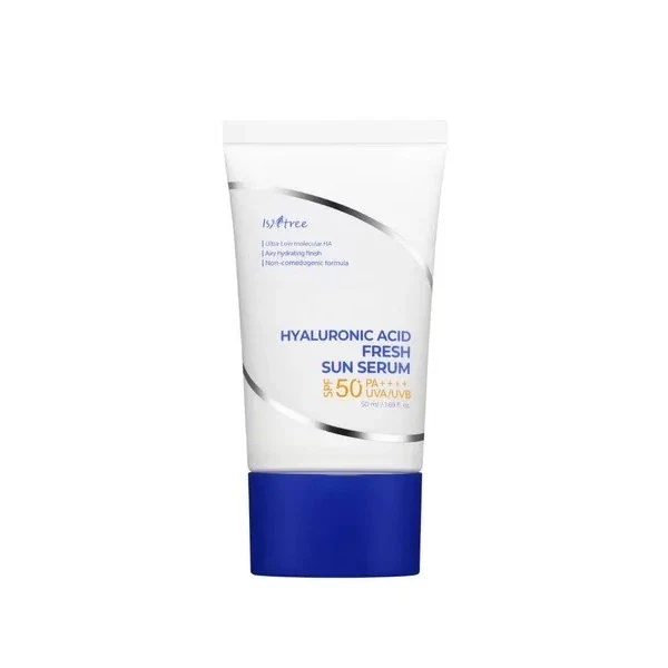 Sérum Solaire Frais à Acide Hyaluronique ISNTREE SPF50+ PA++++ 50ml — Appareils de soins de la peau